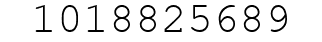 Number 1018825689.