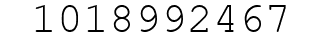 Number 1018992467.