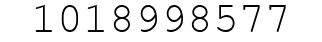 Number 1018998577.