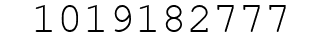 Number 1019182777.