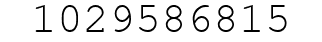 Number 1029586815.