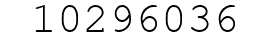 Number 10296036.