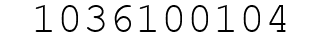 Number 1036100104.