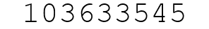 Number 103633545.