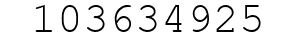 Number 103634925.
