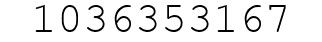 Number 1036353167.