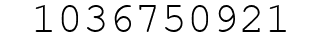 Number 1036750921.