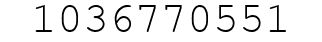 Number 1036770551.