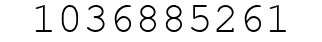 Number 1036885261.
