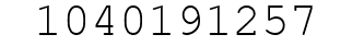 Number 1040191257.