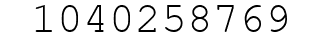 Number 1040258769.