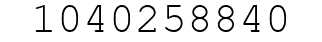 Number 1040258840.