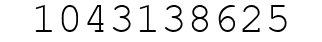 Number 1043138625.