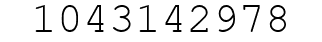 Number 1043142978.