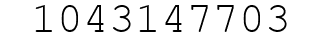 Number 1043147703.