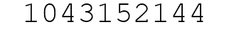 Number 1043152144.