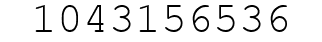 Number 1043156536.