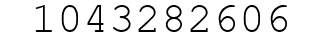 Number 1043282606.