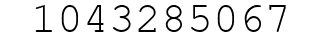 Number 1043285067.