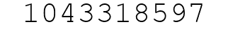 Number 1043318597.