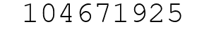 Number 104671925.