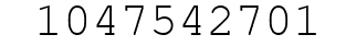 Number 1047542701.