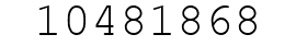 Number 10481868.