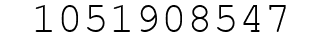 Number 1051908547.