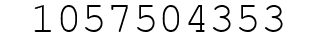 Number 1057504353.