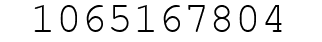 Number 1065167804.