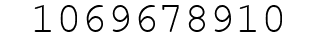 Number 1069678910.