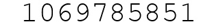 Number 1069785851.