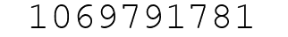Number 1069791781.