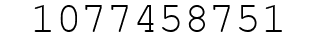 Number 1077458751.