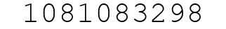 Number 1081083298.