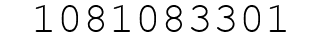 Number 1081083301.