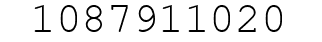 Number 1087911020.