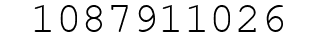 Number 1087911026.