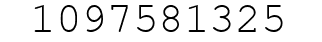 Number 1097581325.