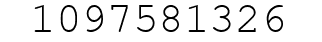 Number 1097581326.