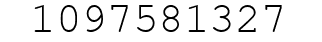 Number 1097581327.