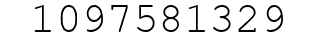 Number 1097581329.