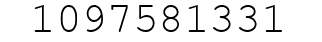 Number 1097581331.