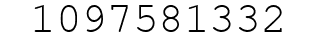 Number 1097581332.