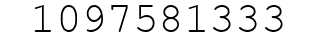 Number 1097581333.