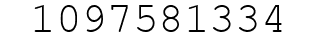 Number 1097581334.