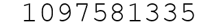 Number 1097581335.