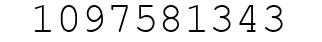 Number 1097581343.