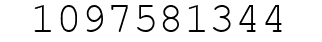 Number 1097581344.