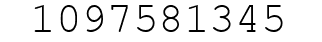 Number 1097581345.